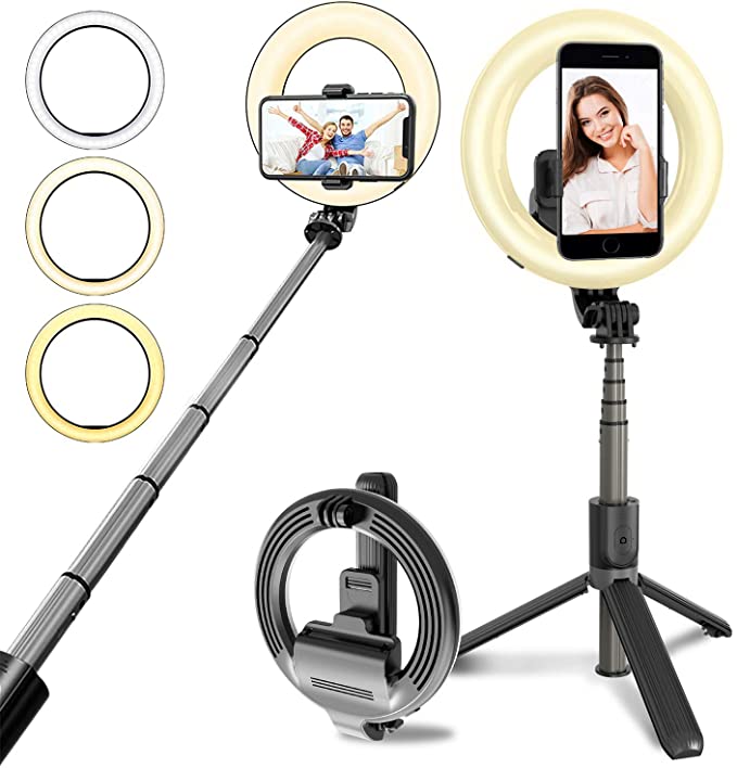 Portable 4 - in - 1 Selfie Stick with Tripod & LED - Lui And Me